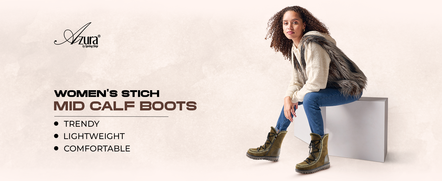 Amazon.com | Azura Stich Women's Snow Boots | Shoes for Women with